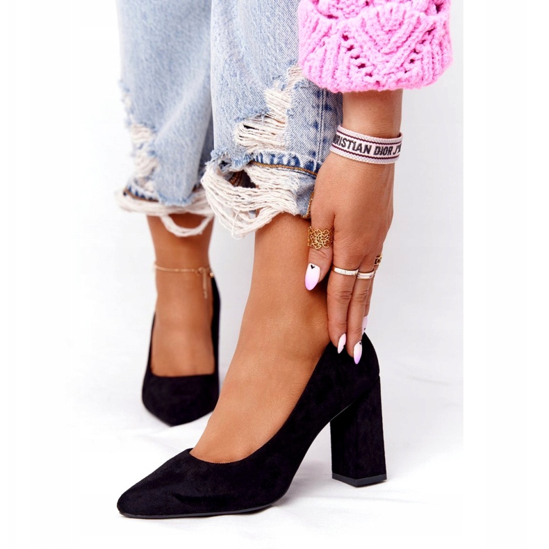 Suede szivattyúk egy rúdon Sergio Leone PB216 fekete 5