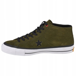 Converse One Star Pro Suede Mid M 153474C cipő fekete zöld 1