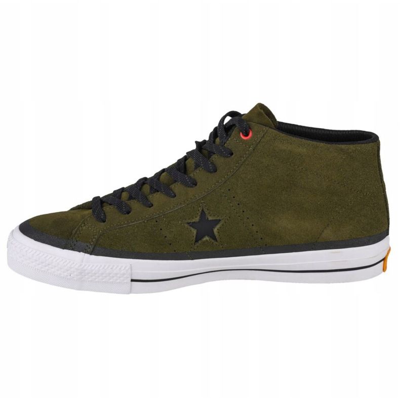 Converse One Star Pro Suede Mid M 153474C cipő fekete zöld 1
