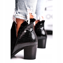 Női csizma sarkán, bőrrugó Maciejka fekete 04833-01 1