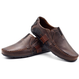 Mario Pala Férfi bőr mokaszinok 834 barna 4