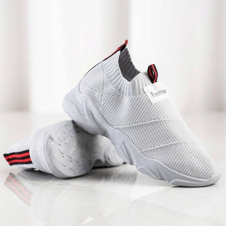 SHELOVET Divat Slip-On Cipők szürke 1 SHELOVET Divat Slip-On Cipők szürke 1