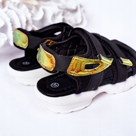 Gyermek sport szandál tépőzárral Black Flyn fekete 1