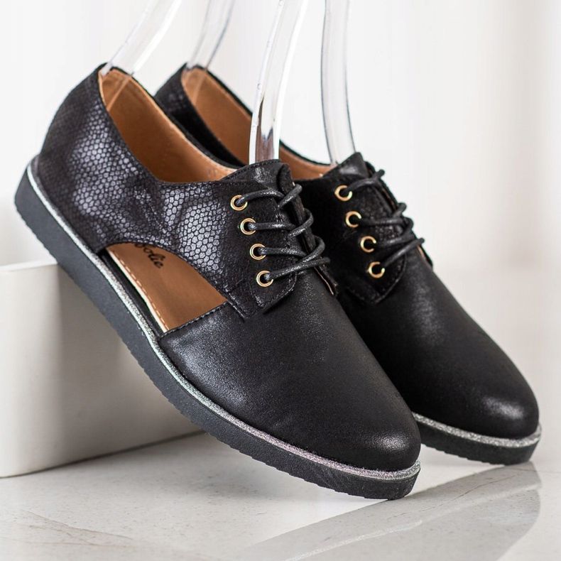 Forever Folie Divatos cipő kivágással fekete 2