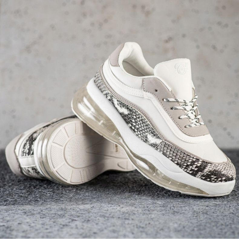 SHELOVET Cipők átlátszó platformon fehér sokszínű 1