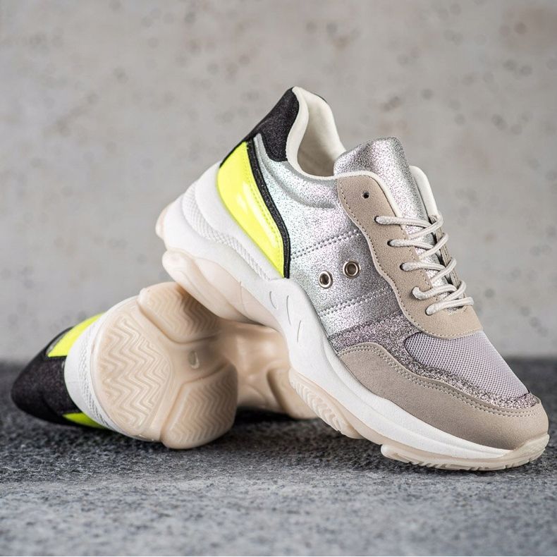 SHELOVET Kényelmes, divatos cipők ezüst sokszínű 1