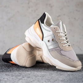 SHELOVET Kényelmes, divatos cipők ezüst sokszínű 1