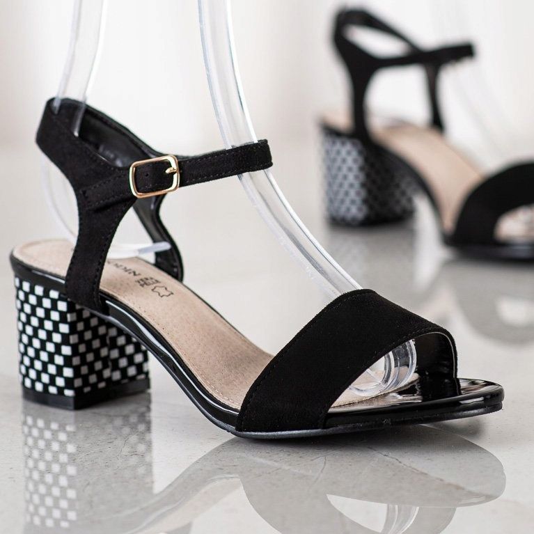 Goodin Kényelmes szandál a bárban fehér fekete 1