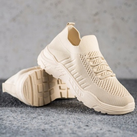 Sweet Shoes Alkalmi csúszás a cipőkön bézs 1