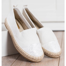 Bestelle Fehér velúr espadrillák 2