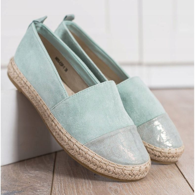 Bestelle Menta velúr espadrillák zöld 2