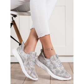 Goodin Fényes bőr cipők bézs szürke aranysárga 2 Goodin Fényes bőr cipők bézs szürke aranysárga 2