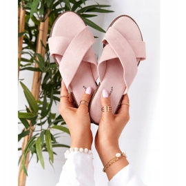 Női velúr rózsaszín papucs Edesa 1