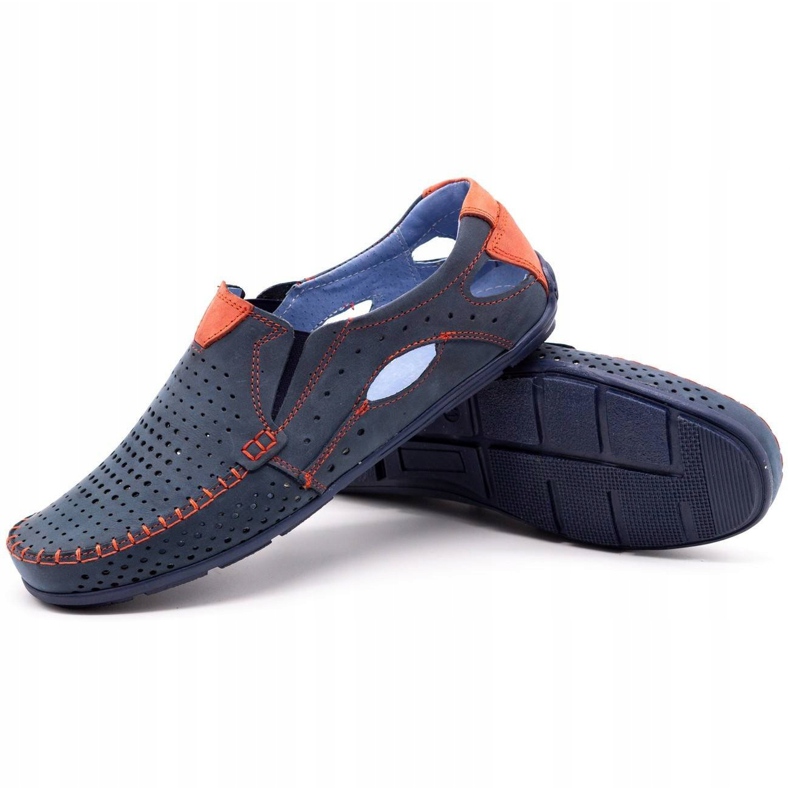 Olivier Férfi cipő cipők 901 sötétkék, piros 3