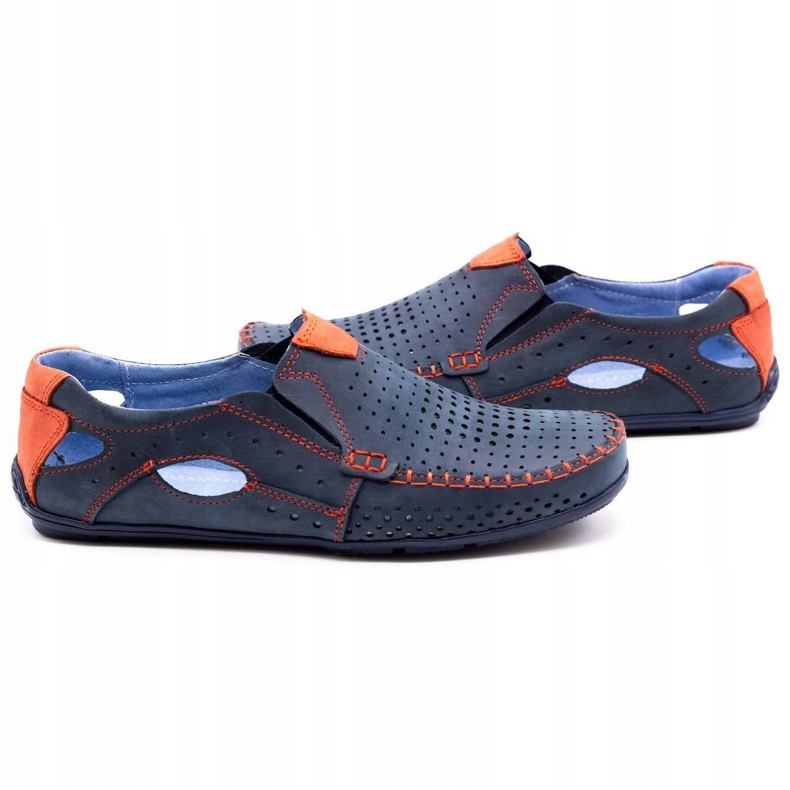 Olivier Férfi cipő cipők 901 sötétkék, piros 5