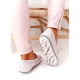 Rio Flore Környezetbarát Bőr Cipők Bézs szürke 4