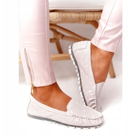 Rio Flore Környezetbarát Bőr Cipők Bézs szürke 3