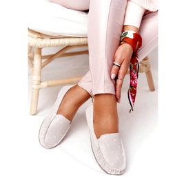 Rio Flore Környezetbarát Bőr Cipők Bézs szürke 2