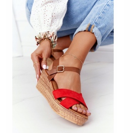 S.Barski Szandál On Wedge S. Barski GD-38 Red barna piros 1