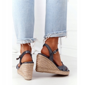 Bőr ék szandál Big Star HH274378 ezüst szürke 2