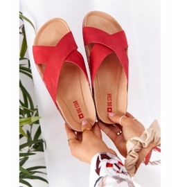 Bőr profilú papucs Big Star HH274598 Red piros 1