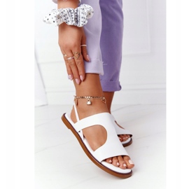 Bőr szandál mandzsettával Big Star HH274717 Fehér 2