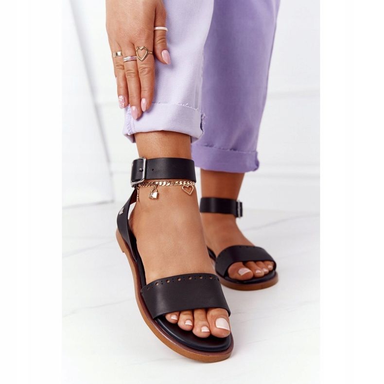 Bőr szandál Big Star HH274720 Fekete 2