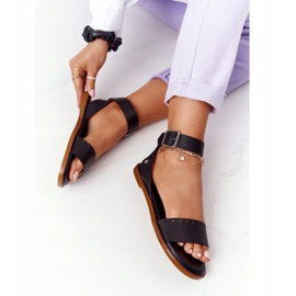 Bőr szandál Big Star HH274720 Fekete 1