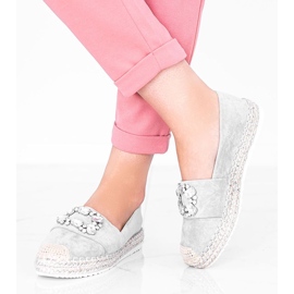 Szürke espadrilles, kubai Vibe kövekkel díszítve 1