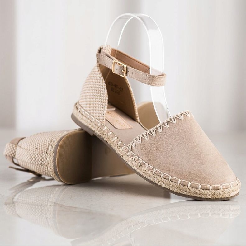 Goodin Bézs espadrillák velúrral 1 Goodin Bézs espadrillák velúrral 1