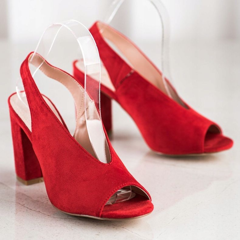 S. BARSKI Épített szandál S.BARSKI piros 2