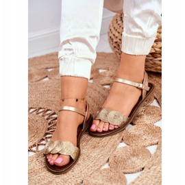 S.Barski Női szandál Flat Gold Barski Humanity aranysárga 1