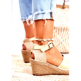 Evento Női szandál a Wedge Espadrilles Gold -on aranysárga 3
