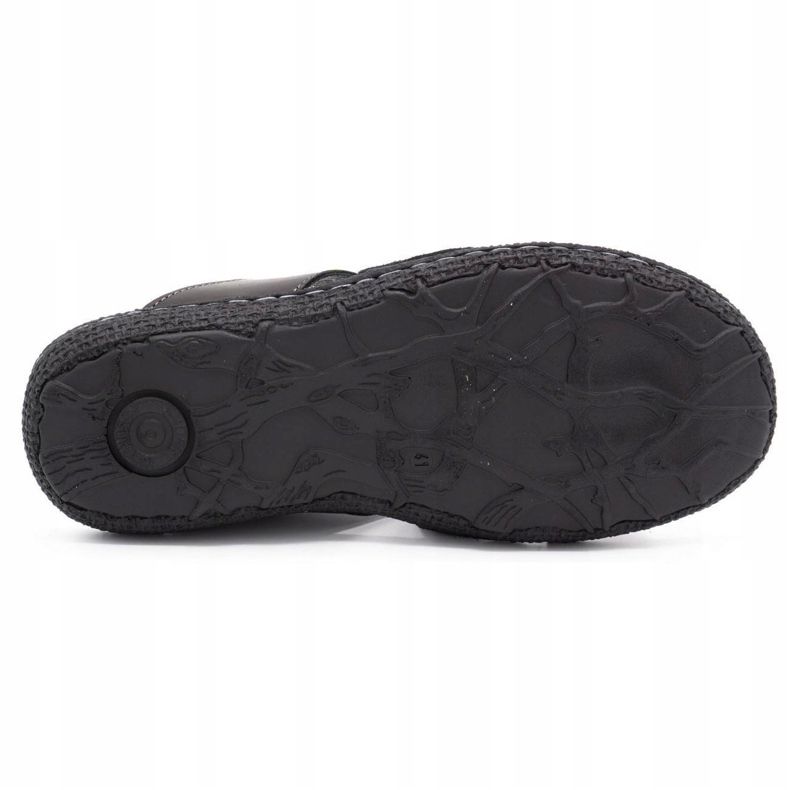 Kampol Férfi bőrpapucs 201/3 fekete 5