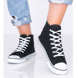 Női fekete cipők Gampa boka 1