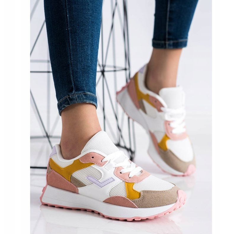 SHELOVET Színes cipők fehér sokszínű 2