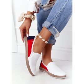 Női espadrilles Big Star HH276009 Fehér és piros sötétkék 1