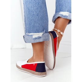 Női espadrilles Big Star HH276009 Fehér és piros sötétkék 2