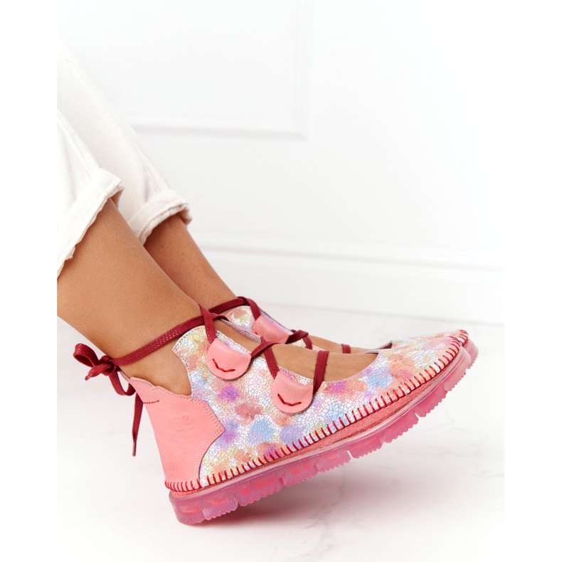 Női bőrcsizma Maciejka Pink 04457-15 kék narancssárga rózsaszín zöld sárga 5