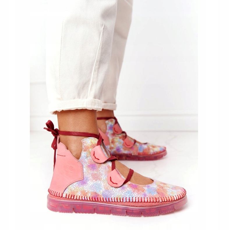 Női bőrcsizma Maciejka Pink 04457-15 kék narancssárga rózsaszín zöld sárga 2