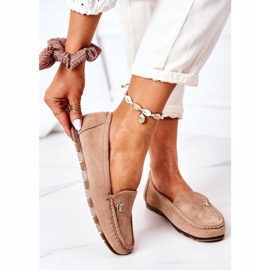 PS1 Női velúr cipők Világosbarna Madelyn bézs 2