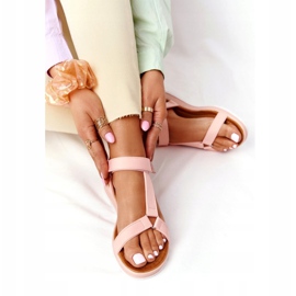 MSMG Női szandál egy idegen gumitalpán rózsaszín 4