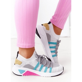 Női sportcipő Memory Foam Big Star HH274531 Fehér-szürke sokszínű 2