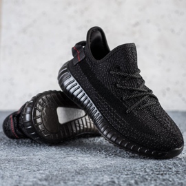 SHELOVET Textil cipők a platformon fekete 1