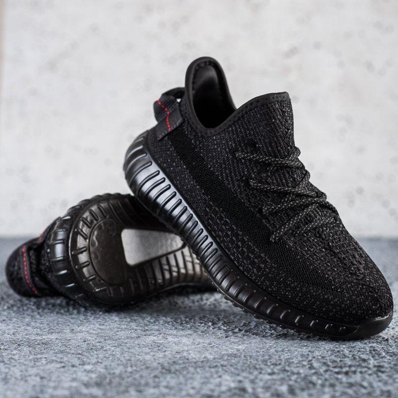 SHELOVET Textil cipők a platformon fekete 1