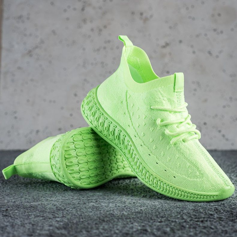 SHELOVET Zöld textil cipők 1