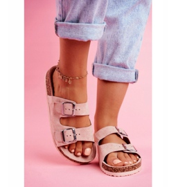 EVE Női papucs parafa dugóval csattal Pink Si Senor rózsaszín 4