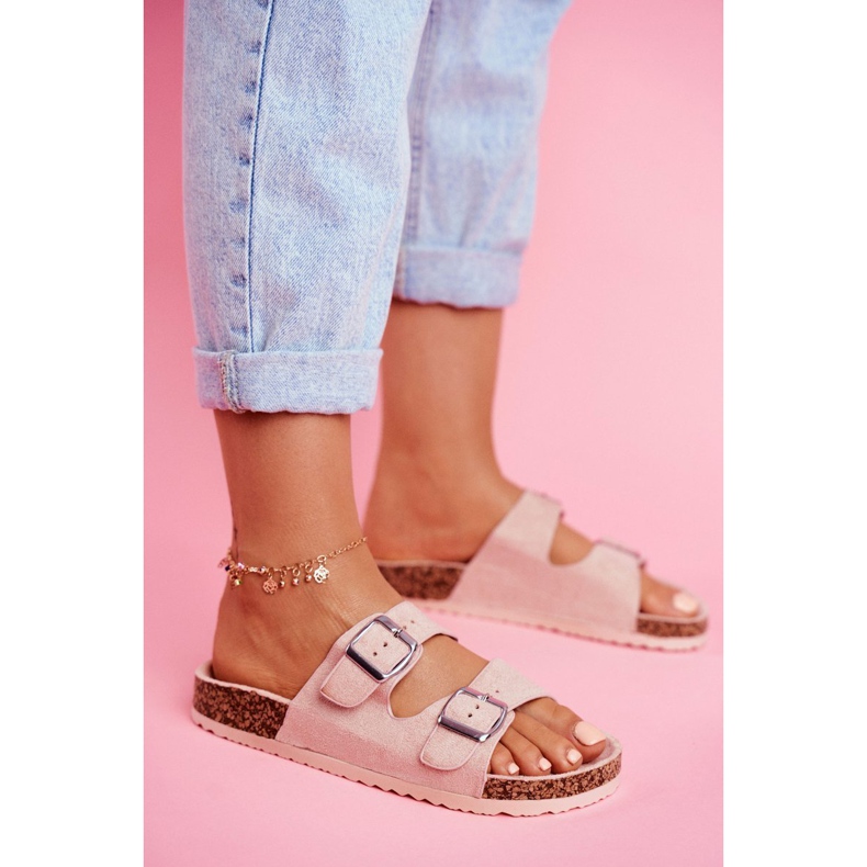 EVE Női papucs parafa dugóval csattal Pink Si Senor rózsaszín 3