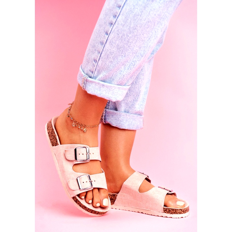 EVE Női papucs parafa dugóval csattal Pink Si Senor rózsaszín 1