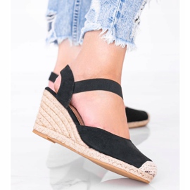 Fekete espadrillák Louise ékén 2